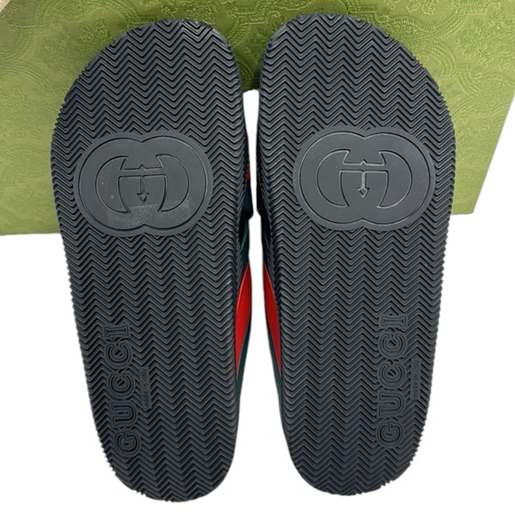 Gucci Rubber Web Criss Cross Slide Sandals Size 38 IT - Picture 10 of 16